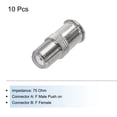 thumbnail image 3 of Quick Coaxial Connector Coax Coupler F Male to F Female Push on Adapter 75 Ohm Waterproof TV, Coaxial Cable 10pcs, 3 of 6