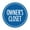 Blue, variant on Signs ByLITA Circle Owner's Closet Sign (Red) - Small