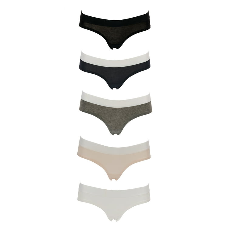 Emprella Women's 5-Pack Hipster Panties  Cotton Spandex with Elastic  Waistband 