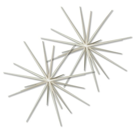 2 Pack of 23" White Glittered Starburst Ornament