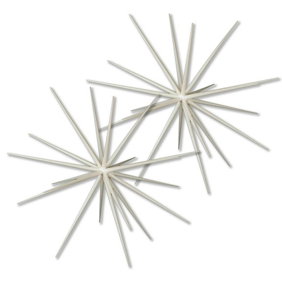 2 Pack of 23" White Glittered Starburst Ornament