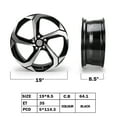 thumbnail image 2 of 19" Replacement Rim for Honda Accord Wheel 2018-2023, 19"x8.5" Alloy Rim 5x114.3 ET35, 2 of 12