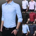 thumbnail image 6 of CENL Men Casual Fashion Slim Fit Long Sleeve Casual Business Formal Dress Tops Shirts, 6 of 8