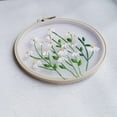 thumbnail image 3 of Embroidery Kit for Beginner, Chinese Style Three-Dimensional Transparent Yarn DIY Embroidery Plant Handmade Crafts Material Package+ 20CM Embroidered Shed (Material Kits+20CM Embroidery Daisy), 3 of 9