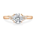 thumbnail image 2 of ESTE ORIGIN 1.15ctw Round Lab Grown Diamond Trinity Accent Ring 14K Rose Gold Ring for Women US 5.5, 2 of 8