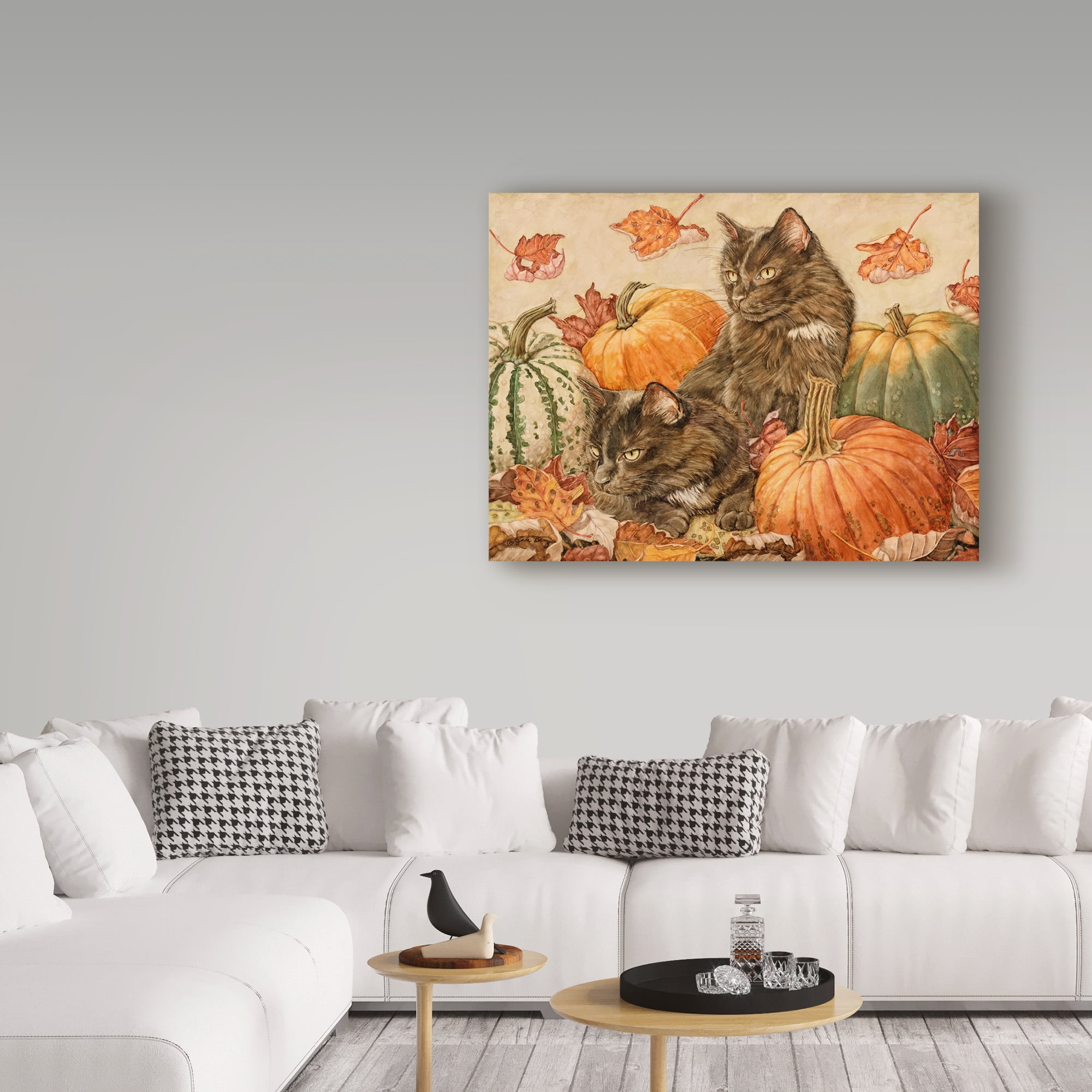 Trademark Fine Art 'Double Trouble Cats' Canvas Art by Jan Benz