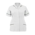 thumbnail image 2 of TAIAOJING Women Scrubs Tops Protective N Urses Lapel Carer Clothing Clinic Tops Tunic Blouse, 2 of 4
