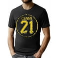 thumbnail image 1 of Camiseta premium Clemente 21 590926. Divertida camiseta gráfica de manga corta para hombre, colección negra TT2. Camiseta deportiva de ocio., 1 of 7