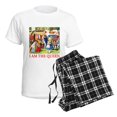 thumbnail image 4 of CafePress - I AM THE QUEEN Women's Light Pajamas - Women's Short Sleeve Print T-Shirt and Pants Light Cotton Pajama Set, 4 of 7