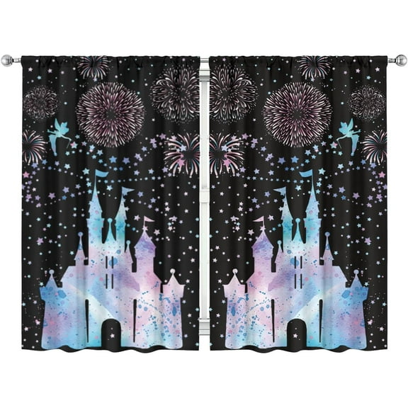 Boys Girls Kids Nursery Curtains Print Pattern Window Drapes for Living Room Bedroom Playroom Decor Rod Pocket 52x84Inch 2 Panels, White-9