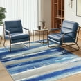 thumbnail image 4 of SARAG 4'x6' Area Rugs, Washable Indoor Rugs, Soft Low Pile Non-Slip Carpet for Office Living Room Bedside Dining Room, Blue Apricot, 4 of 10