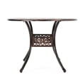 thumbnail image 4 of Christopher Knight Home Haitian Outdoor Cast Aluminum Oval Dining Table (ONLY) by  - 59.20"L x 37.80"W x 28.50"H, 4 of 5