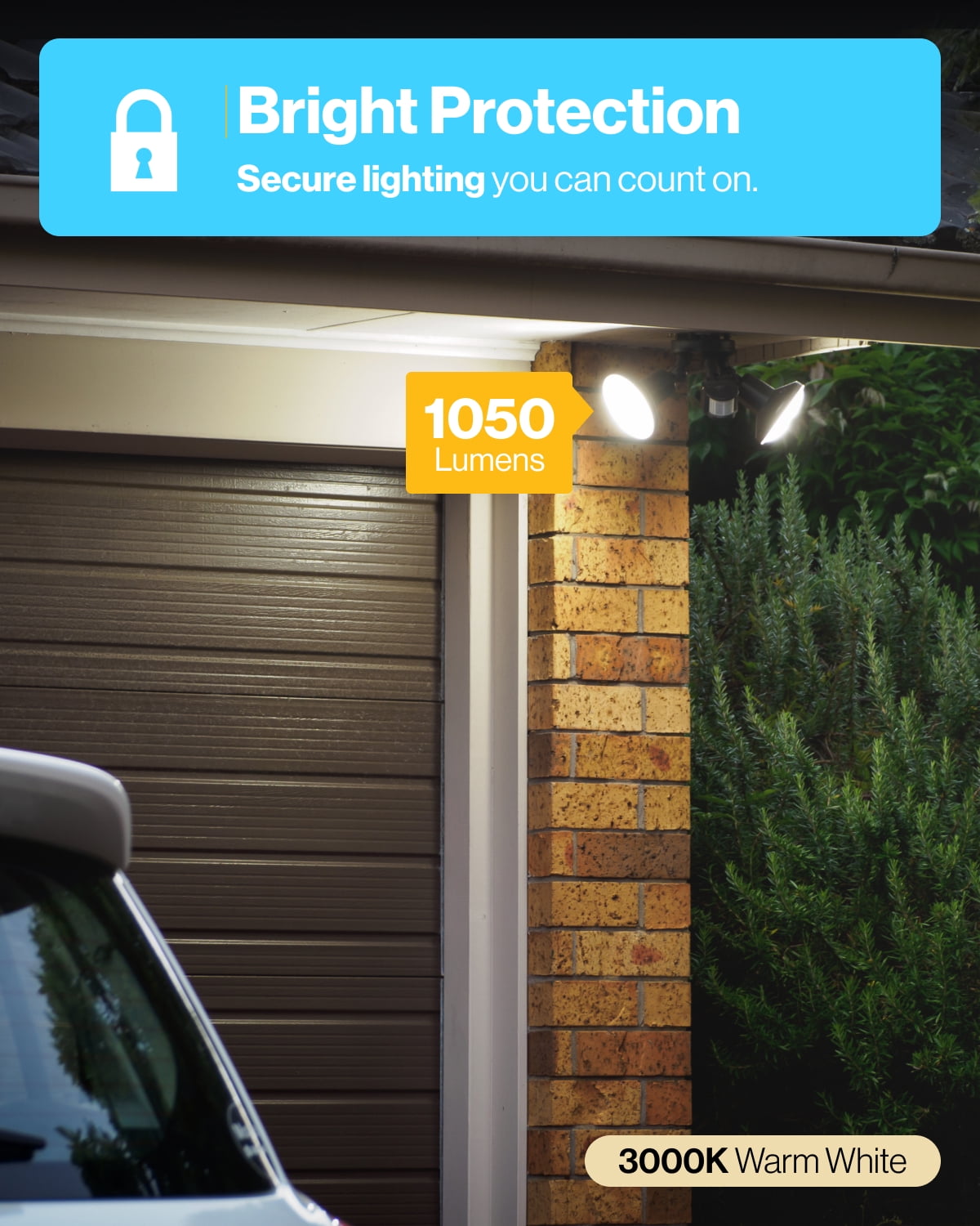 Sunco 6 Pack Outdoor Flood Light Bulb LED PAR38, Exterior Spotlight Bulbs, Weatherproof, 1050 LM, 13W (100W Equivalent), 3000K Warm White, Wet Rated, Dimmable, E26 Base UL