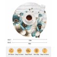 thumbnail image 6 of 15 Inch Round Placemats Set of 4, Teal Tulip Butterfly Non Slip Heat Insulation PP Table Mats, Beige Turquoise Floral Grey Wooden Washable Place Mats for Kitchen Dining Party Table Decor, 6 of 7