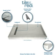 Tile Redi RT3660L-PVC-TBN Redi Trench 36 X 60 Rectangular Shower Base - Tileable