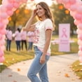 thumbnail image 3 of JULMCOMO Breast Cancer Shirts for Women Breast Cancer Awareness V Neck Loose Fit Casual Soft Tops Short Sleeve Pink Ribbon Graphic Tees Rose Gold M, 3 of 6