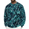 thumbnail image 2 of IAJDKMEK Men's Loose Camo Corduroy Sweatshirt - Crewneck Long Sleeve Pullover Top for Men, Casual Print Sweatshirt for Everyday Comfort, 2 of 5