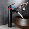 thumbnail image 2 of KAKOWELY Bathroom Faucet Black Bathroom Faucet Stainless Steel Basin Mixer Bathroom Accessories Black Tap Sink Basin Mixer Tap for Home Kitchen(High Pattern), 2 of 4