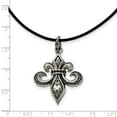 thumbnail image 3 of White Stainless Steel necklace with pendant Men's 20 in, 3 of 3