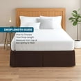 thumbnail image 3 of 550-TC Egyptian Cotton Dust Ruffle/Bed Skirt King Size 1-Pieces Split Corner Tailored Bed Skirt 18" Inch Drop Length Chocolate Stripe, 3 of 5