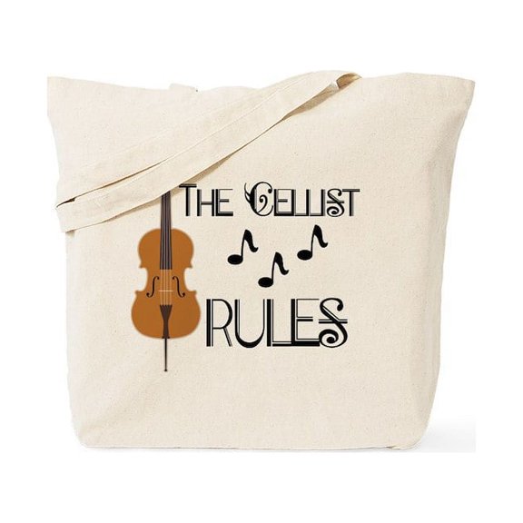CafePress - Cello Music Cellist Rules Tote Bag - Unisex Canvas Tote Bag, Beige, 1-Piece