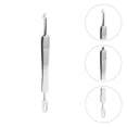 thumbnail image 4 of 3pcs Blackhead Extractor Curved Blackhead Tweezers Kit Stainless Pimple Remover, 4 of 6