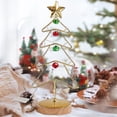 thumbnail image 3 of Qocolhg Christmas Decorations Outdoor Indoor, Tabletop Metal Christmas Tree Wrought Iron Ornament Display Stand Christmas Ornament 11 Inch Desktop Decorations Mini Xmas Tree, On Sale Clearance!, 3 of 4