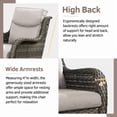 thumbnail image 6 of Patiobula Outdoor Patio High Back Swivel Glider Chair Set of 2,All-Weather Rattan Swivel Rocking Lounge Chair with Removable Cushions for Patio Porch Pool,Gray/Beige, 6 of 8