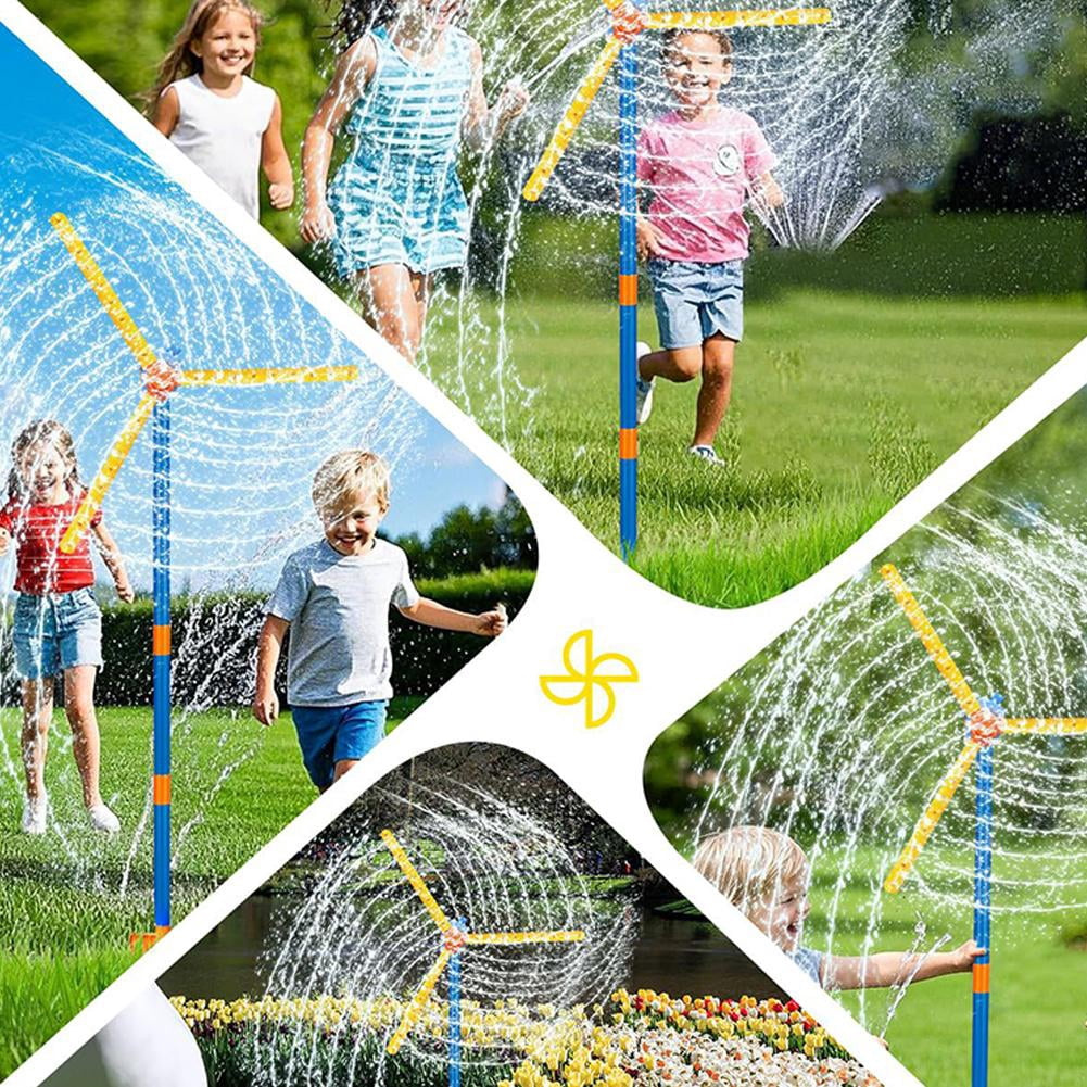 Water Windmill, Windmill Water Sprinkler, 2026 New 360 Water Toy with 3 Blades & Nozzles, Automatic Rotating Water Toys, Water Sprinkler Outdoor Yard Toy for Boys Girls Dogs