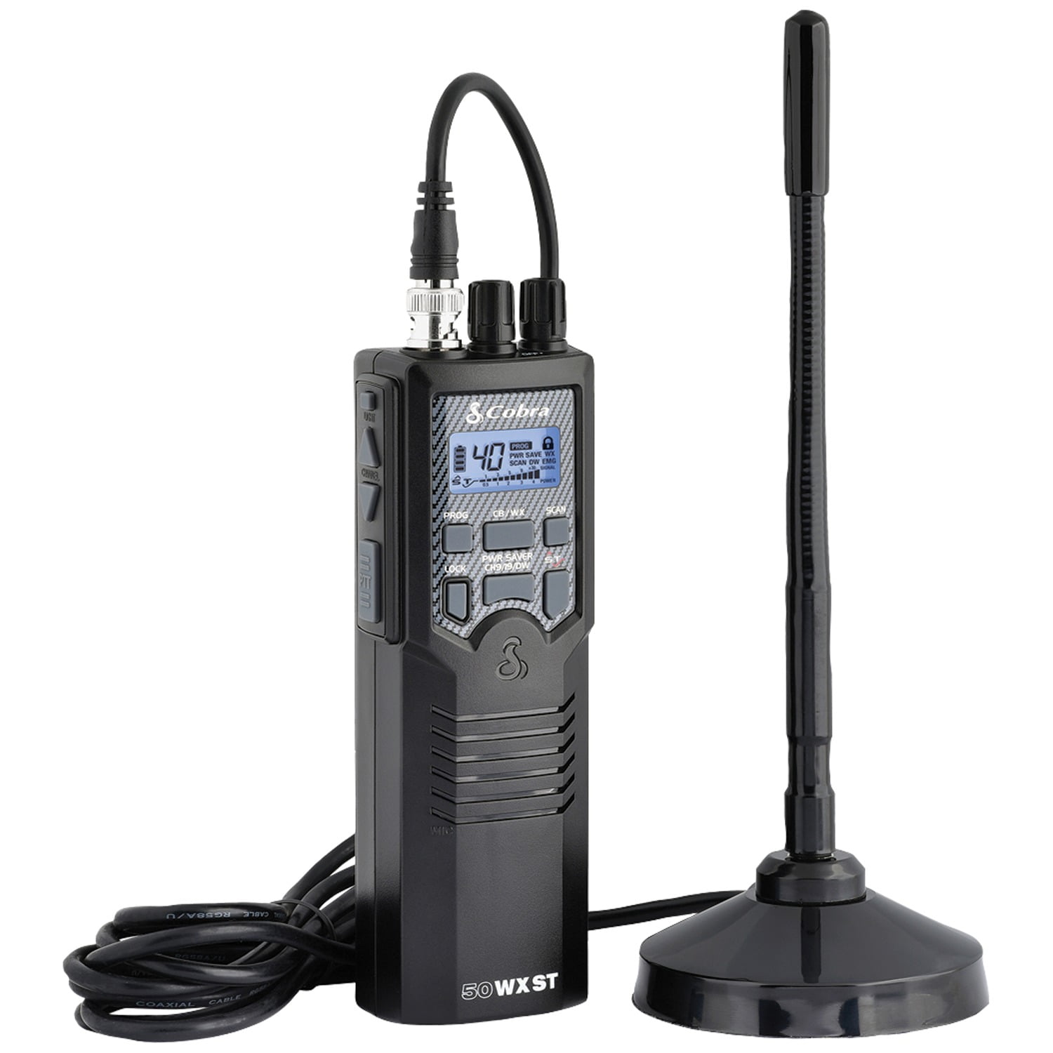 Cobra HHRT50 Road Trip Cb Radio,2-Way Handheld Cb Radio with Rooftop Magnet Mount Antenna, NOAA Channels, Dual Watch, 40 Channel, Black Cobra HHRT50 Road Trip Cb Radio,2-Way Handheld Cb Radio with Rooftop Magnet Mount Antenna, NOAA Channels, Dual Watch, 40 Channel, Black