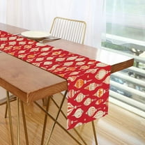 Yayeee Table Runner 70 inches Long Home Kitchen Dinning Party Decoration, Orange Christmas Ornaments Pattern