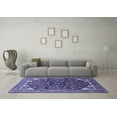 thumbnail image 3 of Ahgly Company Machine Washable Indoor Rectangle Persian Blue Traditional Area Rugs, 5' x 7', 3 of 4