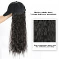 thumbnail image 6 of Mifelio Human Hair Wig Girl Curly Synthetic Women Quality Long Hair Black with Hat 24Inch Wig Hats for Women D, 6 of 9