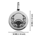 thumbnail image 2 of Stainless Steel Aquarius Zodiac (Water Bearer) Round Medallion Pendant Necklace, 2 of 3