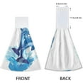 thumbnail image 4 of SKYSONIC Hanging Kitchen Towel 12 x 17 Inch Leaping Dolphin Towel Set 2 Pieces of Dry Towels for Kitchen, Bathroom, Laundry Room Table, 4 of 7