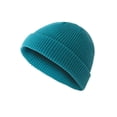 thumbnail image 3 of Qarigey Gorro de punto, gorro de lana, gorro cálido, mano de obra fina, transpirable, Unisex, para hombre, suave, lavable, para exteriores, suministros Sombreros Azul pavo real/M, 3 of 6