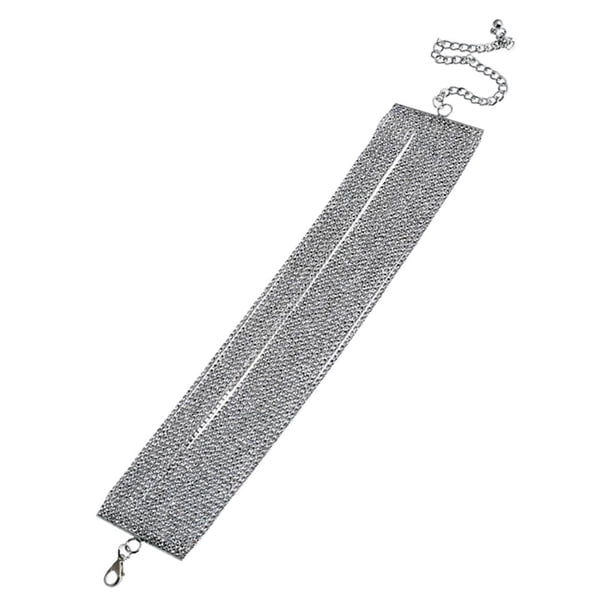 Collar de gargantilla de cristal Hugo para mujer niña de imitación cadena de boda Pta