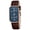 BrownBlue-P, variant on Men’s Vintage Quartz Watch Rectangular Dual-Dial Design with Dual Time Zone,Waterproof Man Watch with Leather Strap, Perfect for Travel & Business