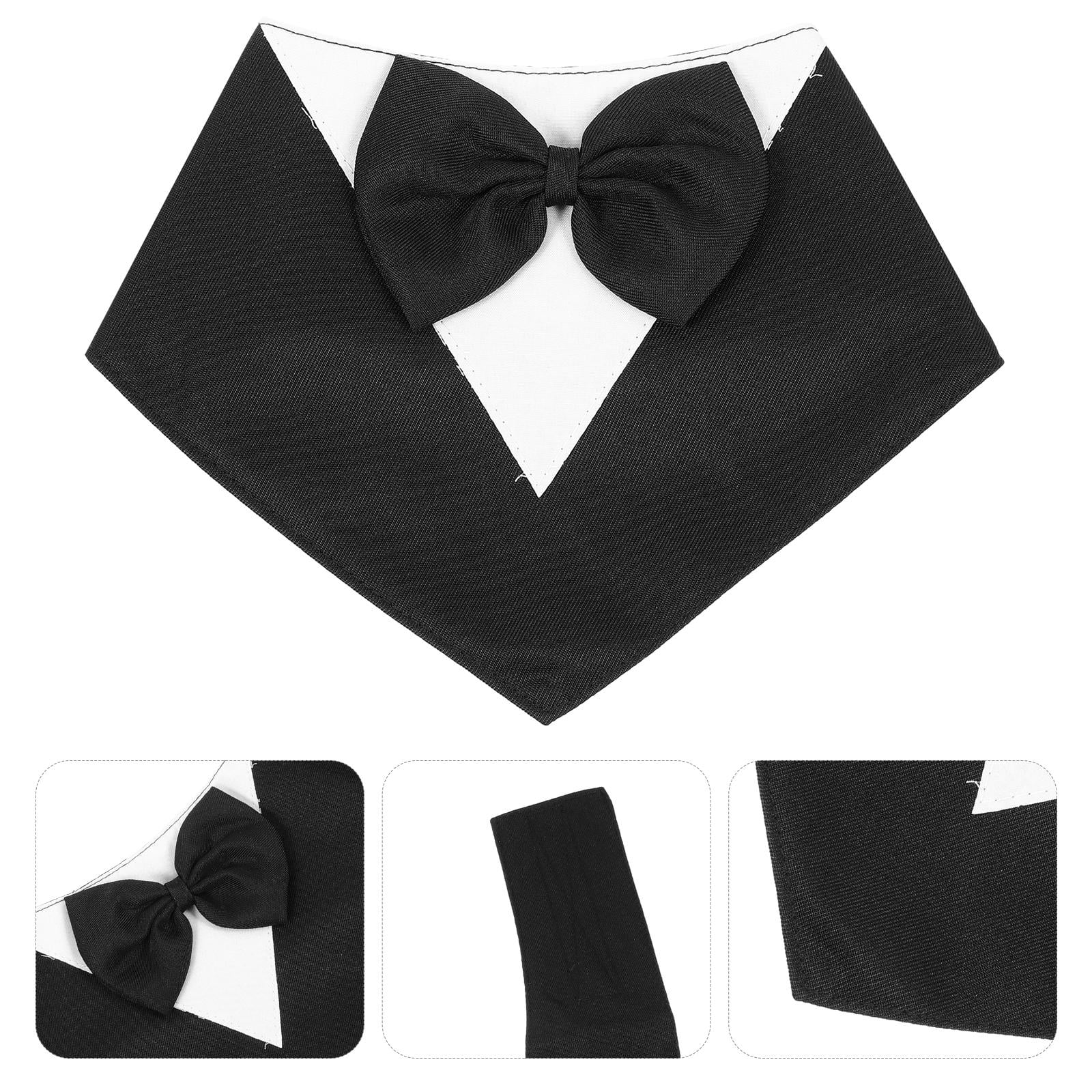 SOPOTUTU Dog Birthday Bandana Black Stylish Pet Suit Accessory for Celebrations