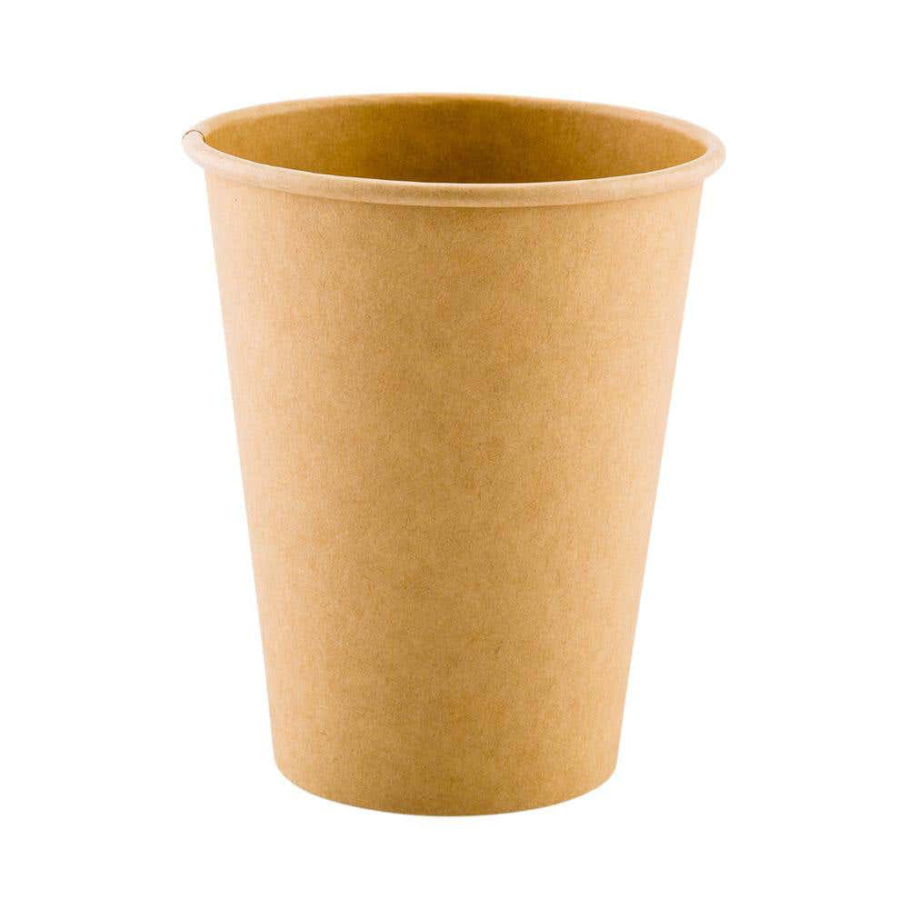 Tan 177ml Single Wall 6oz Paper Cup x 200 Disposable Coffee Hot Cups Tableware 