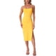 thumbnail image 2 of Vestido de tirantes spaghetti INSPIRE CHIC para mujer, vestido de cóctel sin mangas, ajustado con abertura, color amarillo, 2 of 6