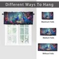 thumbnail image 6 of Peacock Curtain Valances for Kitchen Windows Teal Animal Rustic Flower Vintage Elegant Asian Wildlife Bird Rod Pocket Window Valance for Living Room Bathroom Bedroom Kitchen 54 by 18 in, 1 Panel, 6 of 6