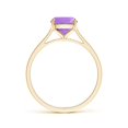 thumbnail image 2 of ANGARA Natural Prong-Set Cushion 2 ct Amethyst Solitaire Ring in 14K Yellow Gold for Women (Size-9x7mm) | February Birthstone, Birthday, Anniversary, Jewelry Gift for Women | Natural Amethyst Ring, 2 of 9