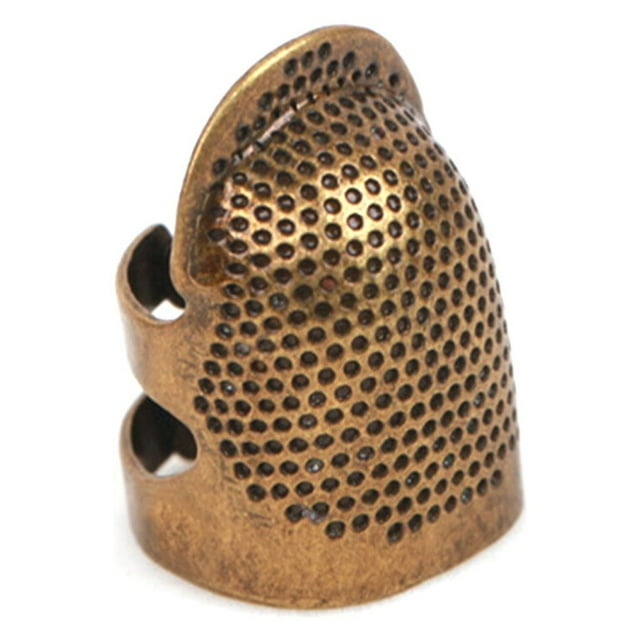 2pcs Adjustable Thimble Household Sewing Knitting DIY Tools Quilting Sewing Thimble Adjustable Thimble Craft Brass Metal Thimble
