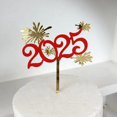 thumbnail image 5 of 5 piezas 2025 Adornos para tortas Adornos para tortas de acrílico Feliz Año Nuevo Adornos para tortas de baby shower Pastel de cumpleaños Fiesta de cumpleaños Banderas para tortas Decoracion, 5 of 5