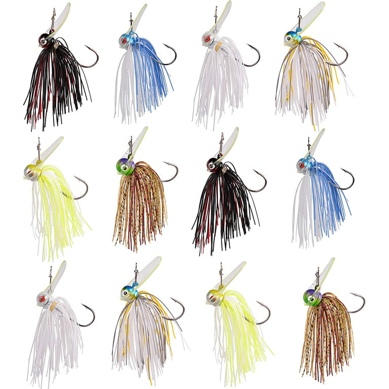 Weedless Football Jig for Bass Fishing Flipping Jig Silicon Rubber Skirt  with Duo Snap for Bass Artificial Baits Fishing Lures Kit 1/2oz-3/8oz 
