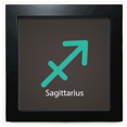 thumbnail image 1 of Novembre Décembre Sagittarius Constellation Noir Carré Cadre Photo Mur Table, 1 of 3