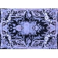 thumbnail image 1 of Ahgly Company Machine Washable Indoor Rectangle Medallion Blue French Area Rugs, 4' x 6', 1 of 4
