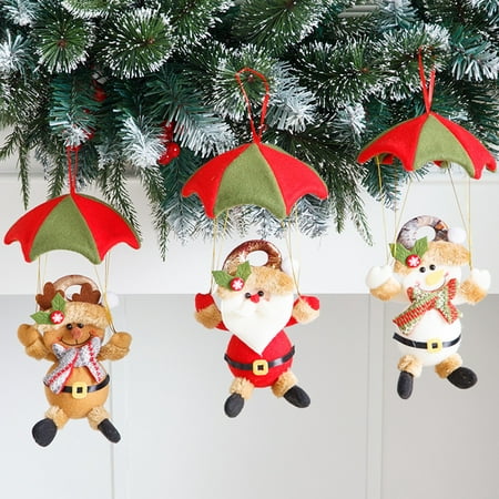 

Gwong Adorable Xmas Tree Pendants Delicate Cartoon Flannel Excellent Showcase Ornaments Holiday Supplies