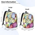 thumbnail image 2 of Easygdp Colorful Easter Eggs Durable Canvas Laptop Backpack,Water-Resistant,Adjustable Shoulder Strap,Large Capacity,Lightweight,Fits 15-17in Laptops for School, Work, Travel-Small, 2 of 5